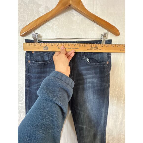 Vintage Union Bay Jeans 7 High Rise Flare Blue Denim Stretch Y2K - Picture 5 of 13